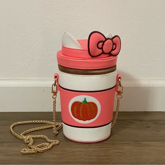 Hello Kitty x‎ Loungefly Sanrio Pumpkin Spice Latte Crossbody Purse - Picture 1 of 7